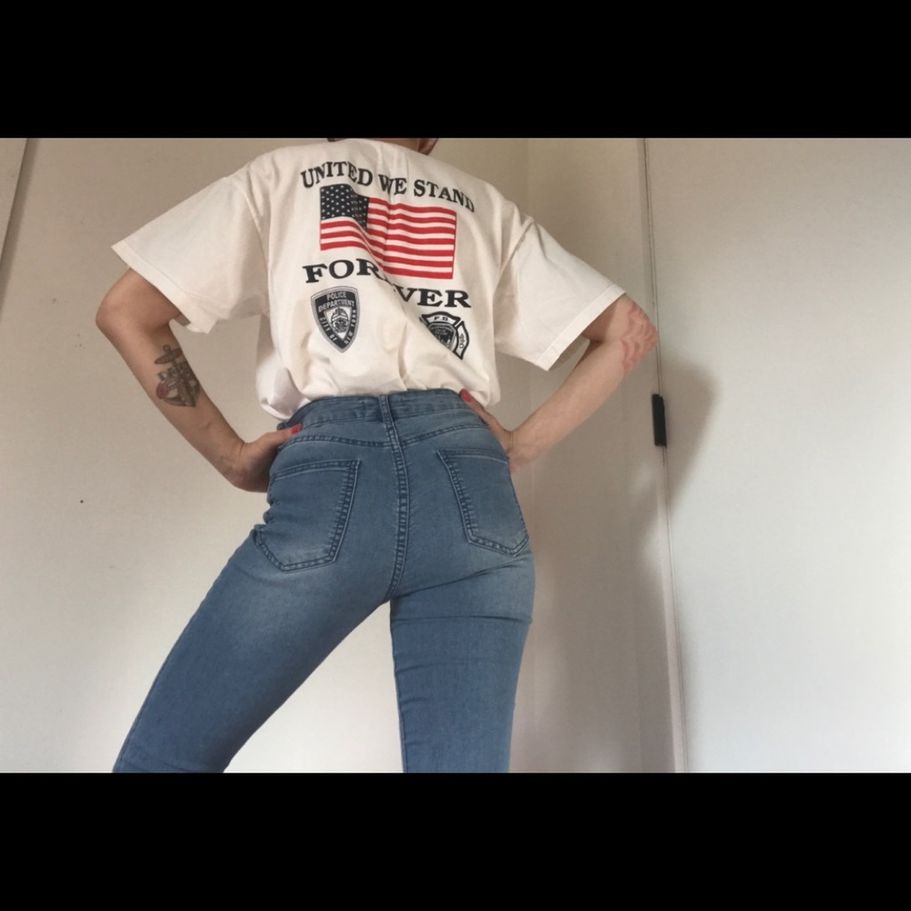 Vintage RARE Authentic 9/11 Firefighter/Police Tee - Picture 4 of 14